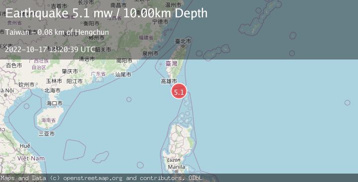 Map of TAIWAN REGION