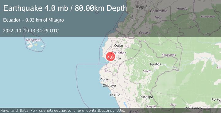 Map of NEAR COAST OF ECUADOR