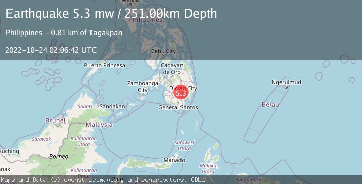Map of MINDANAO, PHILIPPINES