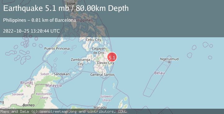 Map of MINDANAO, PHILIPPINES