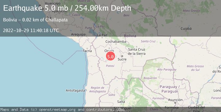 Map of ORURO, BOLIVIA