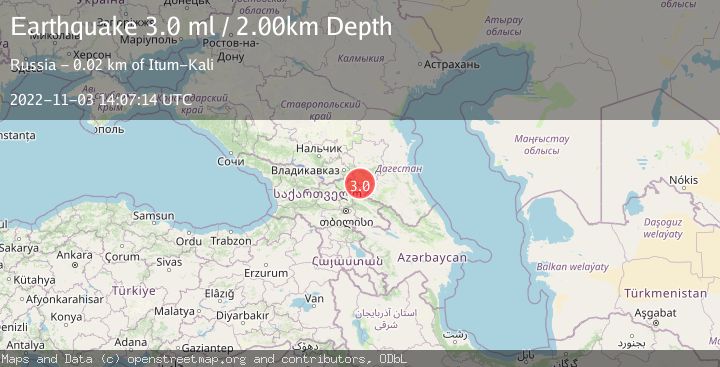 Map of CAUCASUS REGION, RUSSIA