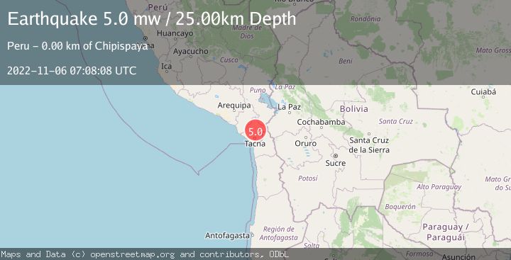 Map of SOUTHERN PERU