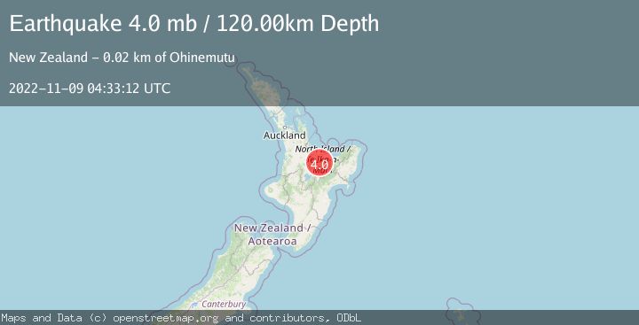 Map of NORTH ISLAND OF NEW ZEALAND