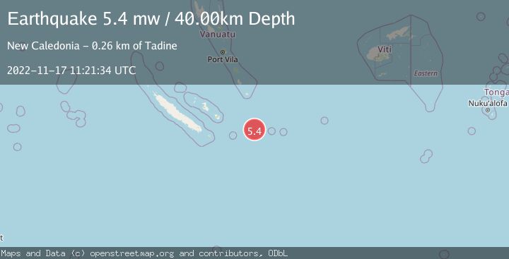 Map of SOUTHEAST OF LOYALTY ISLANDS