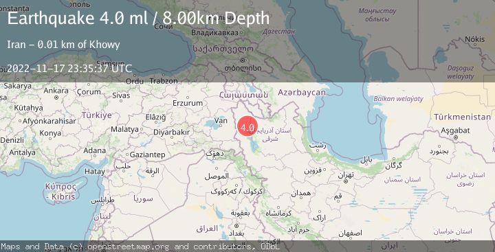 Map of NORTHWESTERN IRAN