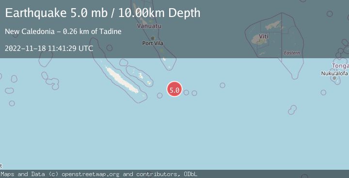 Map of SOUTHEAST OF LOYALTY ISLANDS