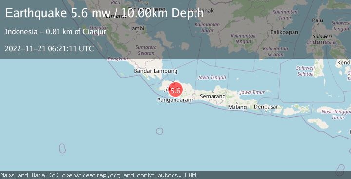 Map of JAVA, INDONESIA