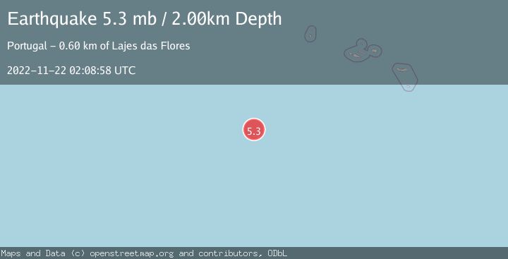 Map of AZORES ISLANDS REGION