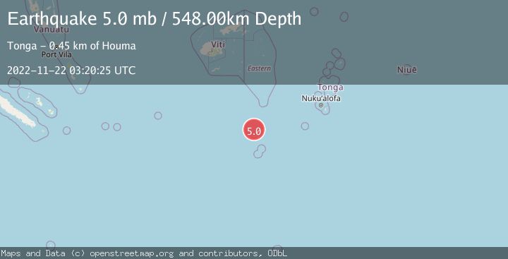 Map of SOUTH OF FIJI ISLANDS