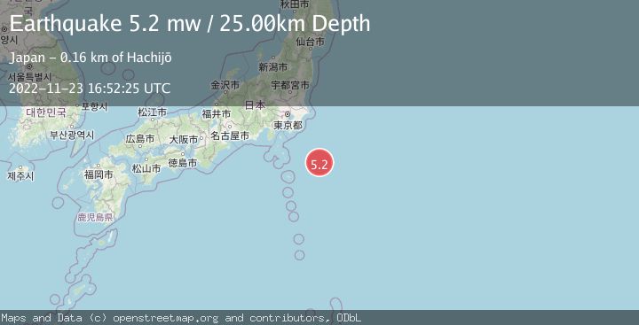 Map of OFF EAST COAST OF HONSHU, JAPAN