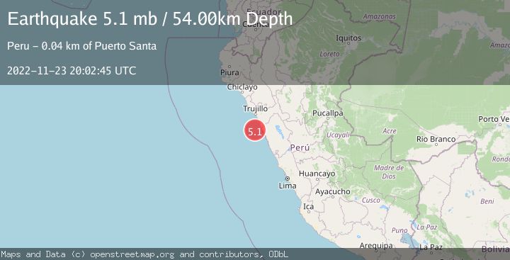 Map of OFF COAST OF NORTHERN PERU