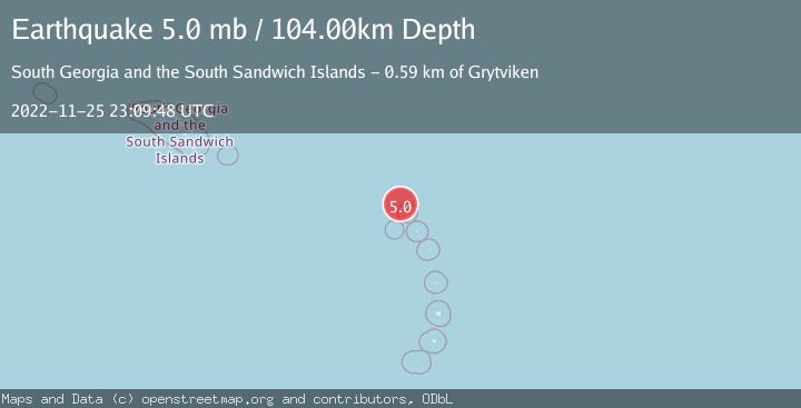 Map of SOUTH SANDWICH ISLANDS REGION