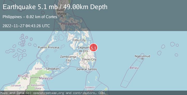 Map of MINDANAO, PHILIPPINES