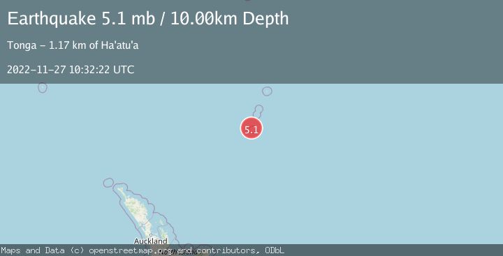 Map of KERMADEC ISLANDS REGION