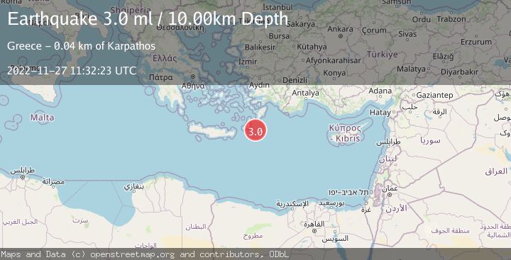 Map of DODECANESE ISLANDS, GREECE