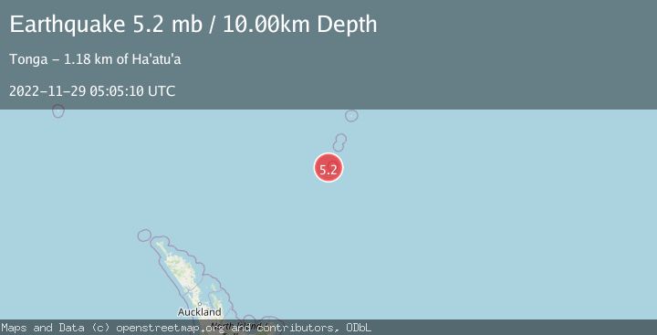 Map of KERMADEC ISLANDS REGION
