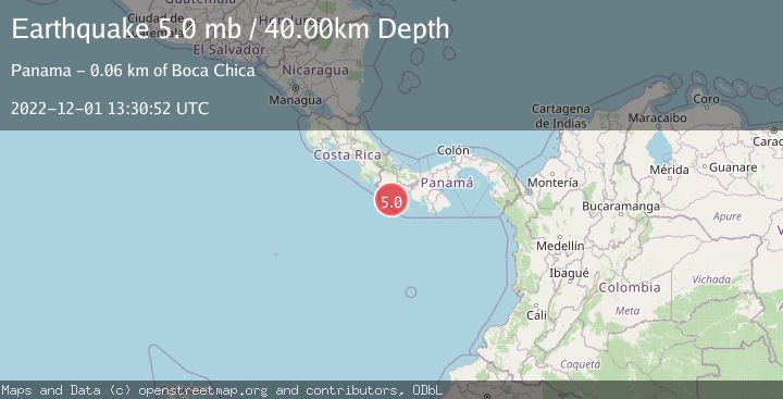 Map of SOUTH OF PANAMA