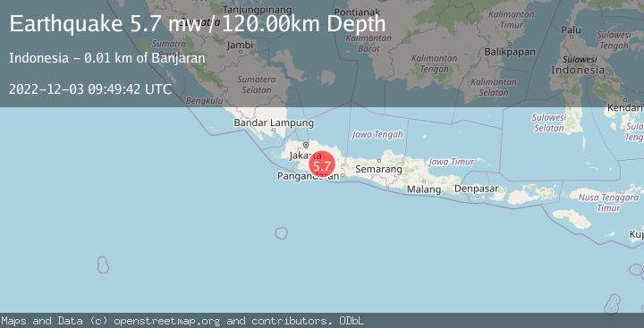 Map of JAVA, INDONESIA