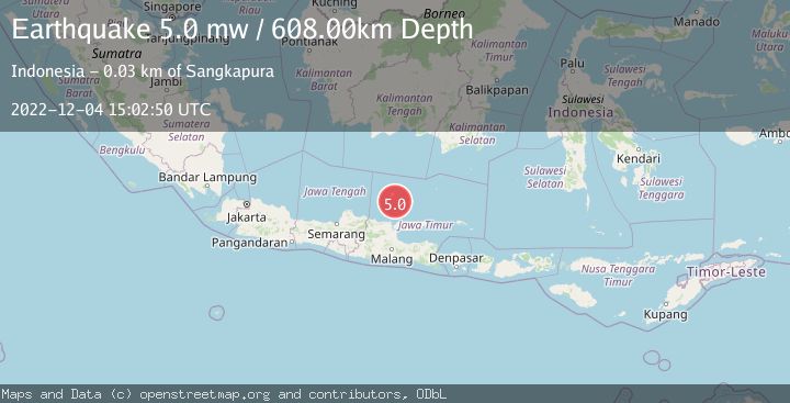 Map of JAVA, INDONESIA