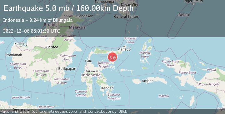 Map of MINAHASA, SULAWESI, INDONESIA