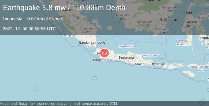 Map of JAVA, INDONESIA
