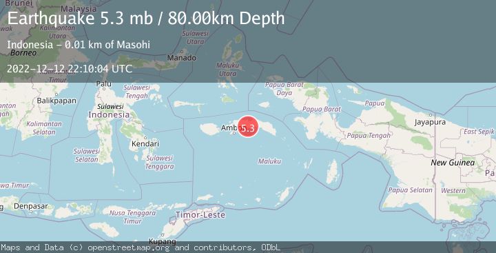 Map of SERAM, INDONESIA