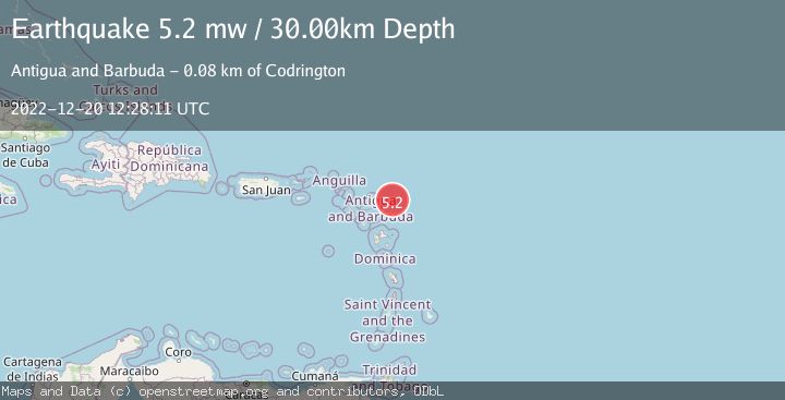 Map of ANTIGUA AND BARBUDA REGION