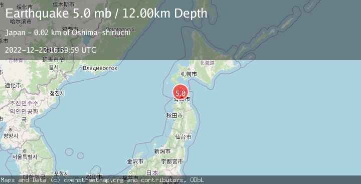 Map of HOKKAIDO, JAPAN REGION
