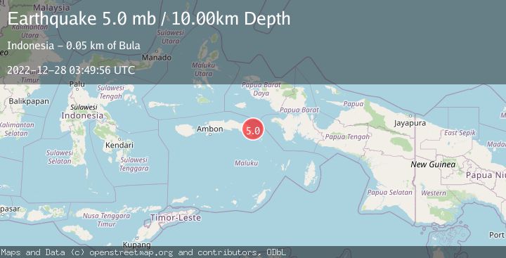 Map of SERAM, INDONESIA