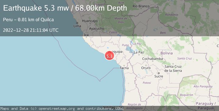 Map of NEAR COAST OF SOUTHERN PERU