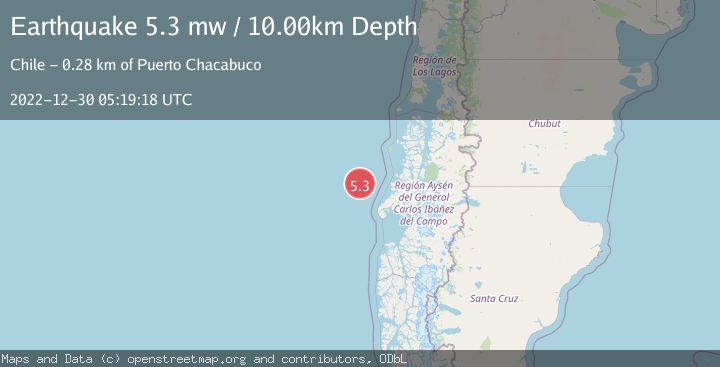 Map of OFF COAST OF AISEN, CHILE