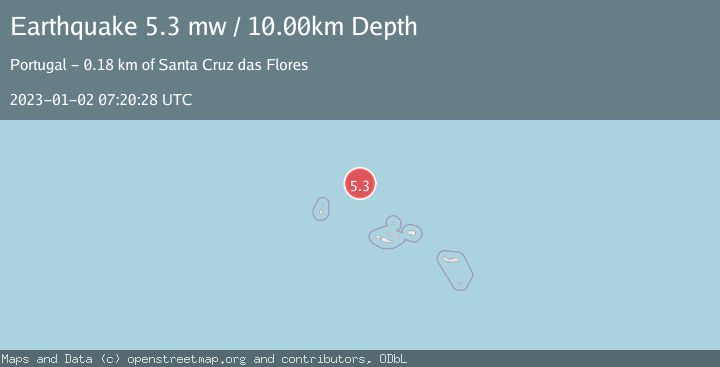 Map of AZORES ISLANDS REGION