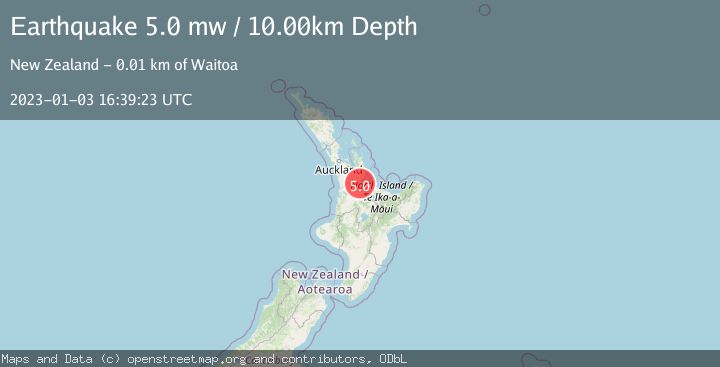 Map of NORTH ISLAND OF NEW ZEALAND