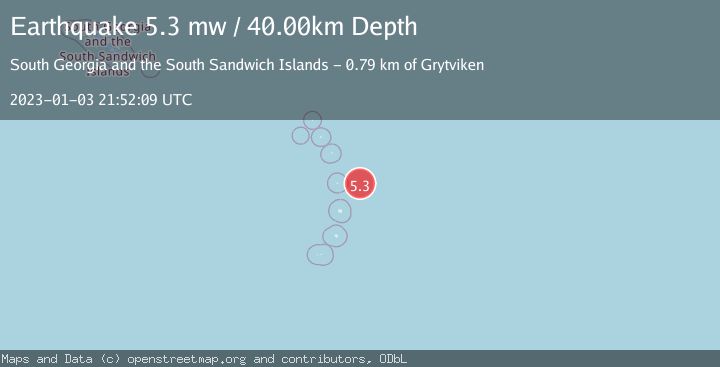 Map of SOUTH SANDWICH ISLANDS REGION