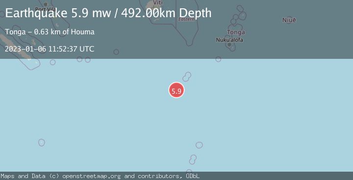 Map of SOUTH OF FIJI ISLANDS
