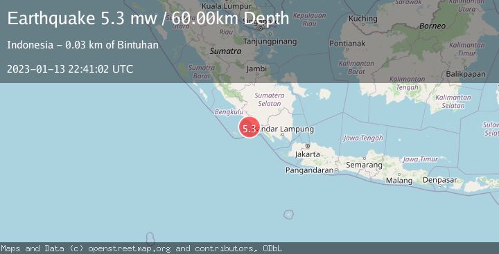Map of SOUTHERN SUMATRA, INDONESIA