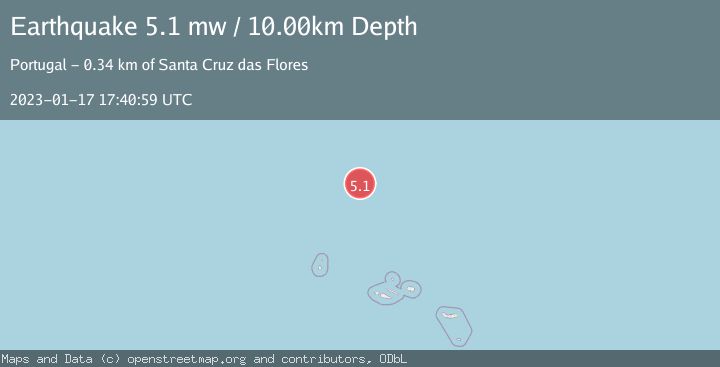 Map of AZORES ISLANDS REGION