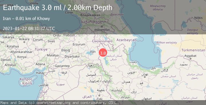 Map of TURKEY-IRAN BORDER REGION