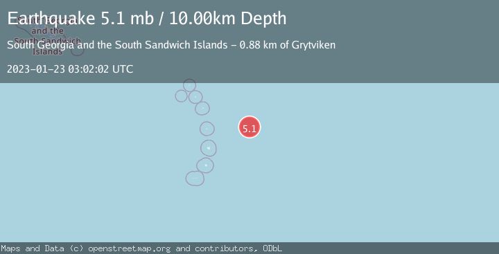 Map of SOUTH SANDWICH ISLANDS REGION