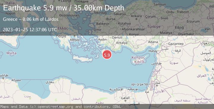 Map of EASTERN MEDITERRANEAN SEA