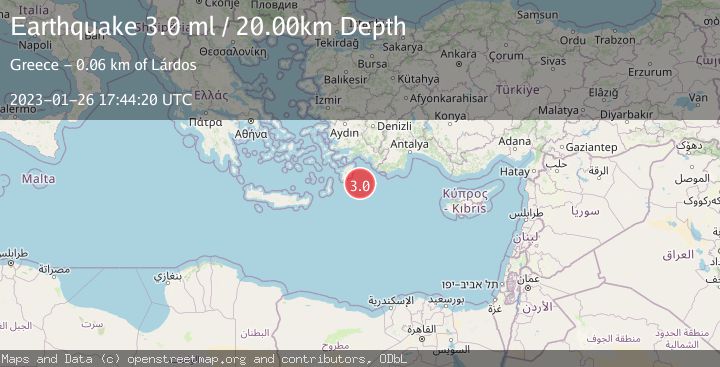 Map of EASTERN MEDITERRANEAN SEA