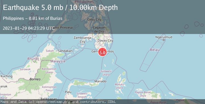 Map of MINDANAO, PHILIPPINES