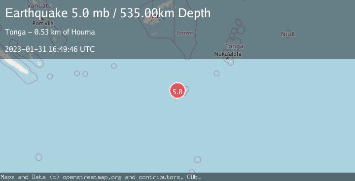 Map of SOUTH OF FIJI ISLANDS