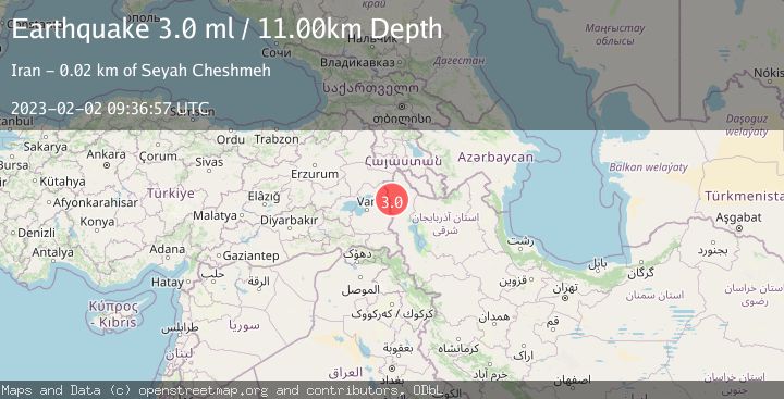 Map of TURKEY-IRAN BORDER REGION