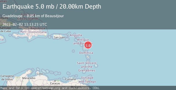 Map of GUADELOUPE REGION, LEEWARD ISL.