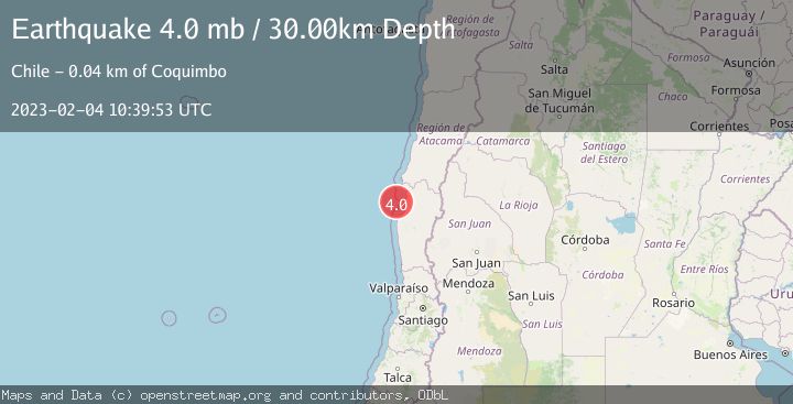 Map of OFFSHORE COQUIMBO, CHILE