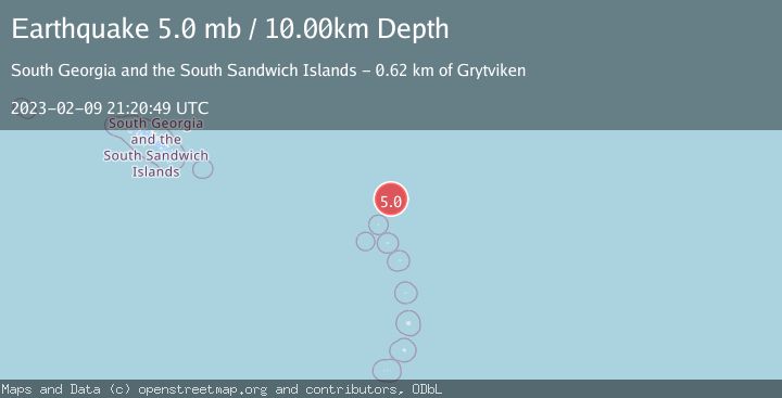 Map of SOUTH SANDWICH ISLANDS REGION
