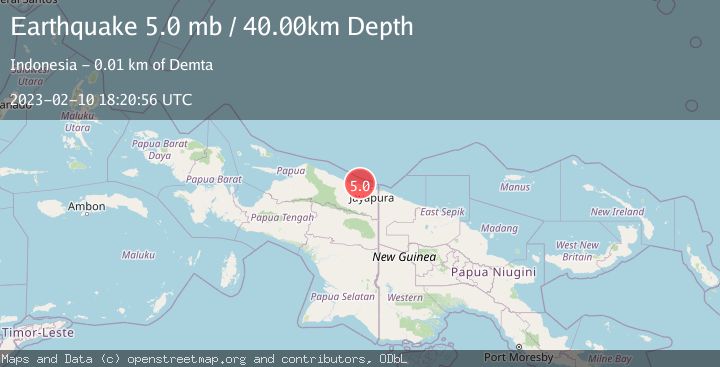 Map of NEAR N COAST OF PAPUA, INDONESIA