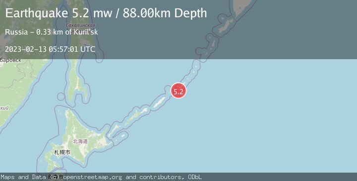 Map of KURIL ISLANDS